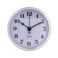 Kvarcinio laikrodžio įdėklas 90 mm viso skersmens arabiškais skaitmenimis gray
