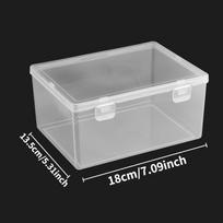Didelės talpos skaidri plastikinė laikymo dėžė, A4 formato dokumentų organizatorius su dangčiu, daugiaaukštis laikiklis namų, mokyklos ir biuro reikmenims skaidri