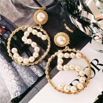 Style Big Statement Drop Dangle Crystal Earrings For Women 5 Digital baroque pearl butterfly drop cc earrings