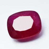 Natūralus raudonasis rubinas 8,15 ct pagalvėlės formos sertifikuotas laisvas brangakmenis 13.7 mm approx raudona