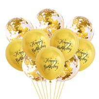 20vnt metalinis balionas su gimtadieniu Balionas Konfeti balionas Auksinis sidabrinis mėlynas balloon set auksas
