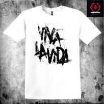 26 Coldplay Viva La Vida Unisex Heavy Cotton Kokybės Marškinėliai S-3XL Unisex Marškinėliai M gray