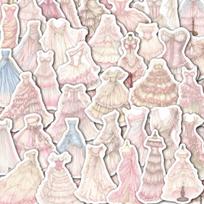 50 Lolita Girl Anime Stickers for Notebooks, Luggage, Scooters & Phone Cases white