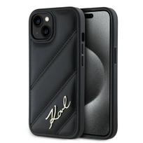 Etui do iPhone 15 Plus Karl Lagerfeld Diagonal Quilted Czarne