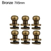 10 vnt. Apvalus skrybėlių krepšio audinio sagos Odos amatas Drabužių kniedės Drabužiams/Krepšiams/Avalynei Vienuolio galvos varžtai 6X4mm bronza