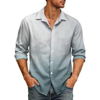 Men's Loose Fit Long Sleeve Shirt Classic Collar Button Down Vintage Casual Shirt Breathable Fabric Suitable for Outdoor Work Daily Wear XXXXL