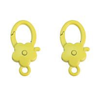 1pc Fancy Metal Lobster Clasp Key Ring for Necklace Keychain Bracelet DIY Jewelry Findings Making geltona