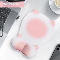 KPTE Cute Cat Wrist Rest Mouse Pad Mechanical Silicone Gaming Wrist Support Mouse Pad Wrist Cushion Tie-Dye Cat Mouse Pad - Mary Pink Meow