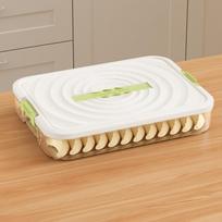 Sandarus koldūnų laikymo dėžutė, daugiasluoksnis maisto, kiaušinių, šaldytų produktų dėklas, maisto laikymo konteineris, šaldytuvas Grey 1 Layer white