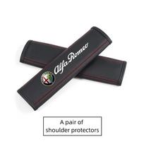 EKQNR1 For Alfa Romeo 4C 159 Spider Giulia Giulietta 156 Tonale Mito 147 Car Seat Belt Protect Shoulder Pad Cover Headrest Neck Pillo
