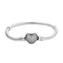 Pandora Moments Blizganti Meilė ir Gyvatė 925 Sidabro Apyrankė Moteriška Sidabrinė 590727CZ sidabras