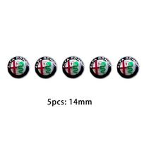 ZOPJT1 For Alfa Romeo Sportiva 156 Stelvio Giulia Giulietta Car Key Remote Fob Decal Auto Parts 5/10PCS 14mm Car Key Shell Sticker