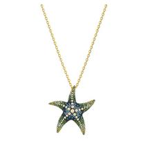 Swarovski Idyllia jūrų žvaigždės formos dvipusio dizaino krištolinis karoliai moteriški, gradiento spalvos 5684168 ruda