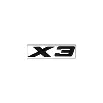 3D Automobilio Raidės Bagažinės Ženklelis Lipdukas BMW X1 E84 F48 X3 E83 G01 F25 X4 F26 G02 X5 E53 F15 E70 X6 E71 F16 Emblema Logotipas Užrašas X3 glossy black