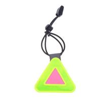 Reflective Triangle Patch for Night Riding Visibility and Safety fluorescencinė geltona spalva
