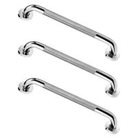 Premium-For Elderly, Seniors Shower Grab Bars For Bathroom Safety Handicap Grab Bars For Wall, Anti-Slip Shower Handles 3 Packs gray