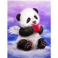 Pilnas 5D „pasidaryk pats“ deimantinis paveikslas Rūpestinga „Panda“ siuvinėjimas kryželiu namų dekoras, rankų darbo dovana 25x30cm