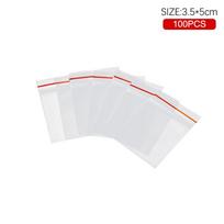 100 vnt./maišelis PE plastikiniai pakavimo maišeliai Ziplock maišelis Tablečių pakavimo maišelis Sustorintas pakavimas Sandarinimo maišelis Papuošalų maišelis 2X3Cm 2.5X3Cm 3.5X5Cm as the picture