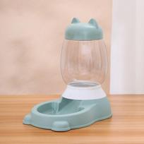 WTEMPO Automatic Pet Feeder-Pets Automatic Food Feeder and Waterer Set-Travel Supply Feeder and Water Dispenser feeder žalia