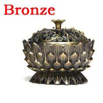 Lydinio lotoso smilkalinė Bronzinis smilkalų laikiklis Metalinis amatas Rankų darbo smilkalinė Biuro namų dekoras bronza