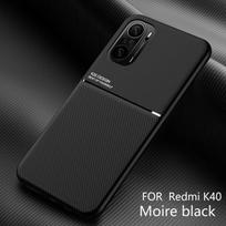 Xiaomi Poco F3 dėklas Redmi K40 Automobilinis magnetinis laikiklis Odinė plokštelė Galinis dangtelis telefonas Little For Redmi K40 Pro Telefonų dėklai Poco F3 juoda