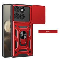 Shockproof Armor Case For Motorola Moto Edge 60 Pro 5G Car Holder Phone Cover For Moto Edge 60 Fusion 60S Camera Lens Protection Motorola Edge 60 Fusion raudona