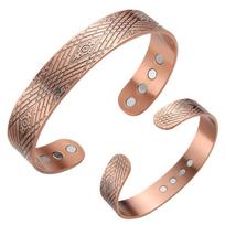 Ping An Guardian Pure Copper Magnetic Bracelet - Rhombic Pattern