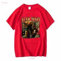 Alan Wake 2 90S Horror Game T Shirt Bootleg Movie Y2K Vintage long or short sleeves vintage Washed homme Stylish S