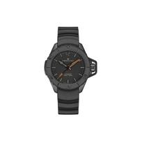Hamilton Khaki Navy Series Automatic Mechanical Movement Waterproof Watch Men watches Black Steel Rubber H77845330 Regular Watch Box,Black Dial