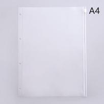 A5/A6/A7/B5 užtrauktukas laisvų lapų maišelis PVC skaidrus maišelis Kreditinė kortelė Grynųjų pinigų planavimas yra nešiojamojo kompiuterio raštinės reikmenų krepšys A4 4 holes