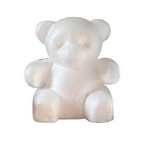 DIY Foam Rose Bear Polystyrene Styrofoam Bear Shape Modelling White Art Crafts Handmade Artificial Creative for Valentines Day