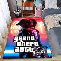 Grand Theft Auto sports beauty printed flannel carpet, non-slip, suitable for bedroom, living room, and children's room decoration 40x60cm( 15x23in )