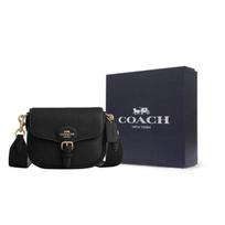 COACH Cow Leather Shoulder Bag, Crossbody Bag Small Womens Black One Size juoda