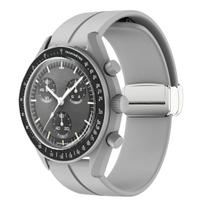 Magnetinis Sagties Dirželis Omega X Swatch Bendram MoonSwatch Minkštas Silikoninis Juostelė 20mm Vyrai Moterys Mėnulis Merkurijus Marsas Sportinis Apyrankė 20MM gray