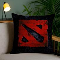 Game Cool D-Dota 2 Cushion Cover Soft Short Plush Double-Sided Printing Home Decor Machine Washable Pillow Case Gift Peach skin 18*18(CM)-1Pcs