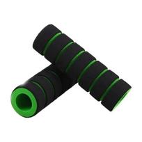 Shock-absorbing Bicycle Handlebar Grips Universal Bike Sponge Foam Grips Cover  Cycling žalia