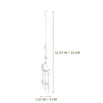 Moon Shape Hanging Wind Chime Odorless Eco Friendly Crystal Pendant Garden Balcony Home Decor Accessory Wind Chime sidabras