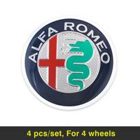 4 vnt. 56 mm ratlankių dangtelio lipdukas Automobilio emblema Ženklelis Apdaila Alfa Romeo Giulia Stelvio 156 Tonale Brera Giulietta Disco Vola