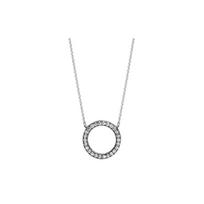 Pandora Žėrinčio apskritimo 925 sidabro karoliai moterims 590514CZ-45 sidabras