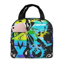 Bmx Apparel Bmx Freestyle Pattern Insulated Lunch Bag for Kids School Cooler Thermal Food Box Tote PortableLunch Boxes Container One Size
