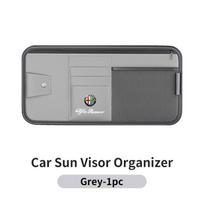 ZOPJT1 Leather material car zipper sunshade storage glasses clip For Alfa Romeo 159 Giulietta Giulia 147 Mito 156 166 GT Stelvio F1