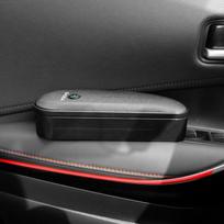 AHUN5 Car Interior Armrest Storage Box Booster Cushion Car Accessories Tools for Skoda Octavia Kodiaq Kamiq Fabia RS Rapid Yeti Karoq juoda