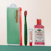 EUTHYMOL Portable Toothbrush, Toothpaste Set blue