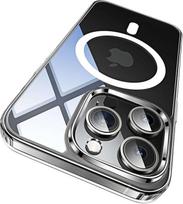 Etui obudowa plecki do iphone 15 pro max magnetyczne silikon przezroczyste