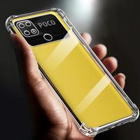 Sustorintas oro pagalvės smūgiams atsparus skaidrus minkštas TPU telefono dėklas Xiaomi Poco C40 dėklui, skaidrus galinis dangtelis poco c 40 funda dėklai for Xiaomi Poco C40 skaidri