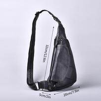 Genuine Leather Men's Chest Bag Crossbody Bag Top Layer Cowhide Crossbody Bag Casual Backpack One Shoulder Men's Chest Bag juoda