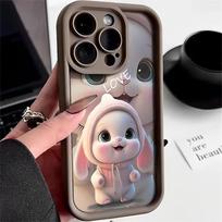 Adorable Bunny Soft Case for iPhone 11/12/13 Pro Max/14/Xs - Apple 15 11 Pro Max