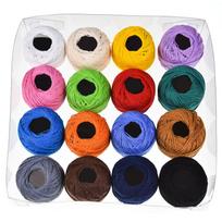 Spalvoti rankų darbo DIY kryželiu ir siuvinėjimo medvilniniai siūlai 16 Colors/Box