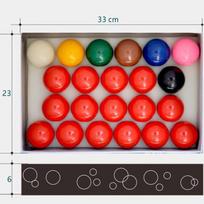 WEZHO 52,5 mm standartinis snukerio biliardo kamuoliukų rinkinys