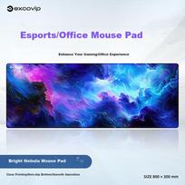 EXCO Dazzling Nebula Gaming Mouse Pad, Large Desk Mat, E-Sports Office Laptop Keyboard Mouse Pad, Thickened Desk Mat, Precision Edge Locking 0453